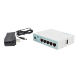 Ruteador Mikrotik 5 Puertos 10/100/1000 Mbps 1 Puerto Usb Carcasa De Plástico Consumo Máximo De 5 Watts Adaptador De Corriente 24v 0.3a RB750GR3 - SILYMX