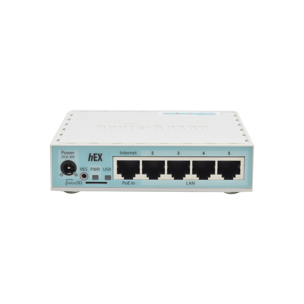 Ruteador Mikrotik 5 Puertos 10/100/1000 Mbps 1 Puerto Usb Carcasa De Plástico Consumo Máximo De 5 Watts Adaptador De Corriente 24v 0.3a RB750GR3 - SILYMX