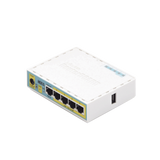 RouterBoard 5 Puertos Fast Ethernet 4 con PoE Pasivo 1 Puerto USB hEX PoE LITE RB750UPr2 - SILYMX