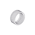 Reducción Bushing Aluminio de 1" a 3/4" / Con Recubrimiento de Uretano Purpura.