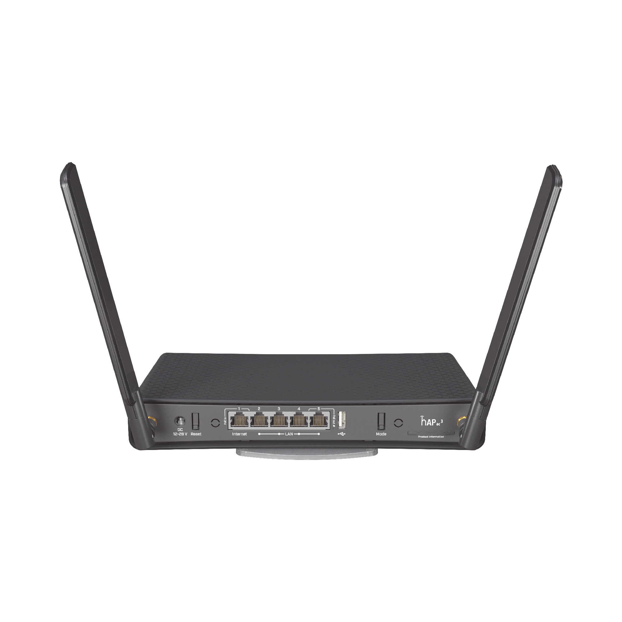 Router Wi-Fi Doble Banda MikroTik hAP ac3 · AC1200 · 5 Puertos Gigabit · Antenas Externas Alta Ganancia · PoE · USB - SILYMX