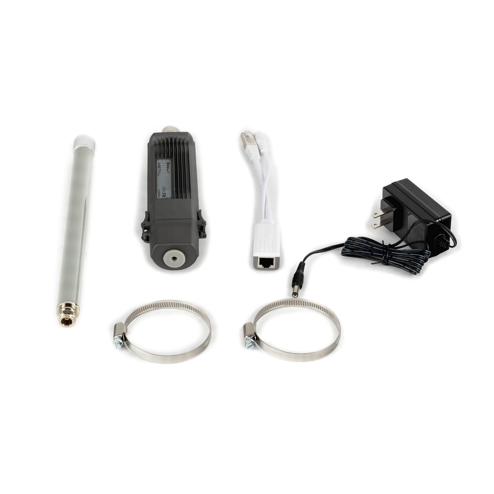 Punto de acceso MIKROTIK Doble Banda 802.11 a/b/g/n/ac, Hasta 1260mW de potencia con carcasa Metálica para inmunidad al ruido RBMETALG-52SHPACN - SILYMX