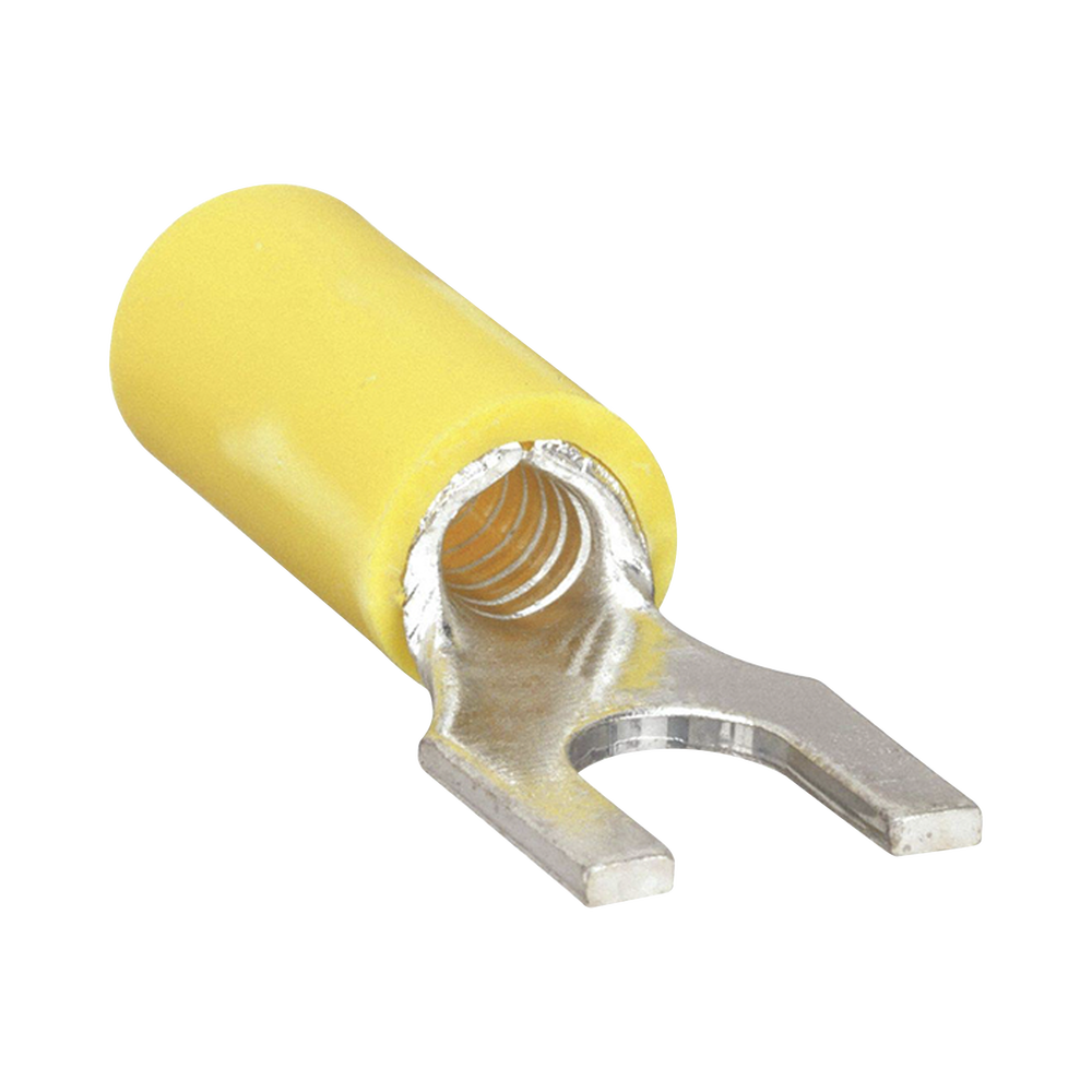 Terminal tipo horquilla espada aislada 12 - 10 AWG Amarillo Paquete de 25 piezas RC1157-100 - SILYMX