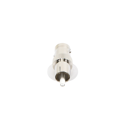 Adaptador de BNC Hembra a RCA Macho en 50 Ohm para Fono, uso en Aplicaciones de Audio-Video, Níquel Plata Delrin RF INDUSTRIES RFB-1140 - SILYMX