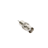 Adaptador de BNC Hembra a RCA Macho en 50 Ohm para Fono, uso en Aplicaciones de Audio-Video, Níquel Plata Delrin RF INDUSTRIES RFB-1140 - SILYMX