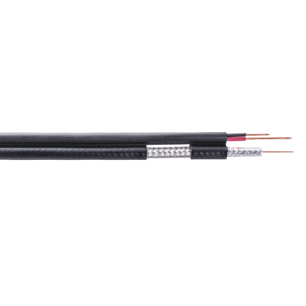 Bobina de Cable coaxial RG59 Tipo CCS SIAMES Optimizado para HD Intemperie 305 metros Negro RG59-S-CCS - SILYMX