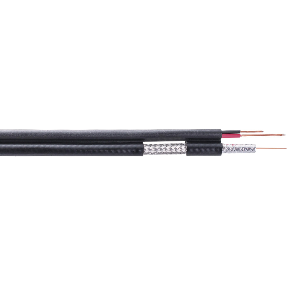 Bobina de Cable coaxial RG59 Tipo CCS SIAMES Optimizado para HD Intemperie 305 metros Negro RG59-S-CCS