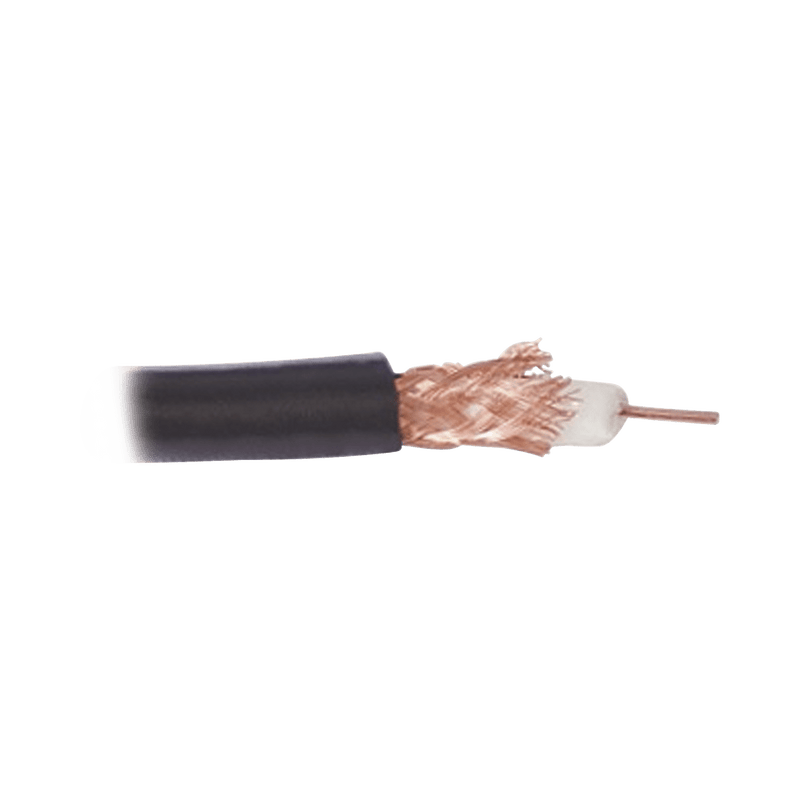 Cable coaxial VIAKON RG59 cobre calibre 20 blindado de malla trenzada de cobre 80% aislante de polietileno sólido (Precio por metro) RG59USYSCOB - SILYMX