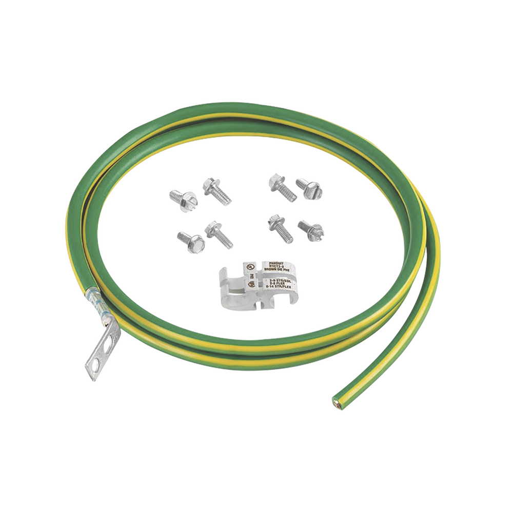 Kit De Jumper Para Conexión De Gabinete O Rack De Telecomunicaciones A Barra De Tierra Física 6 Awg 1.52 M De Largo RGCBNJ660P22 - SILYMX