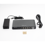 Router Balanceador SD-WAN POE+ hasta 54w 3 puertos LAN gigabit 1 Puerto WAN 1 puerto LAN/WAN gigabithasta 100 clientes con desempeño de 600 Mbps asimétricos RG-EG105G-P-V3 - SILYMX