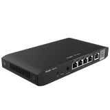 Router Balanceador SD-WAN POE+ hasta 54w 3 puertos LAN gigabit 1 Puerto WAN 1 puerto LAN/WAN gigabithasta 100 clientes con desempeño de 600 Mbps asimétricos RG-EG105G-P-V3 - SILYMX