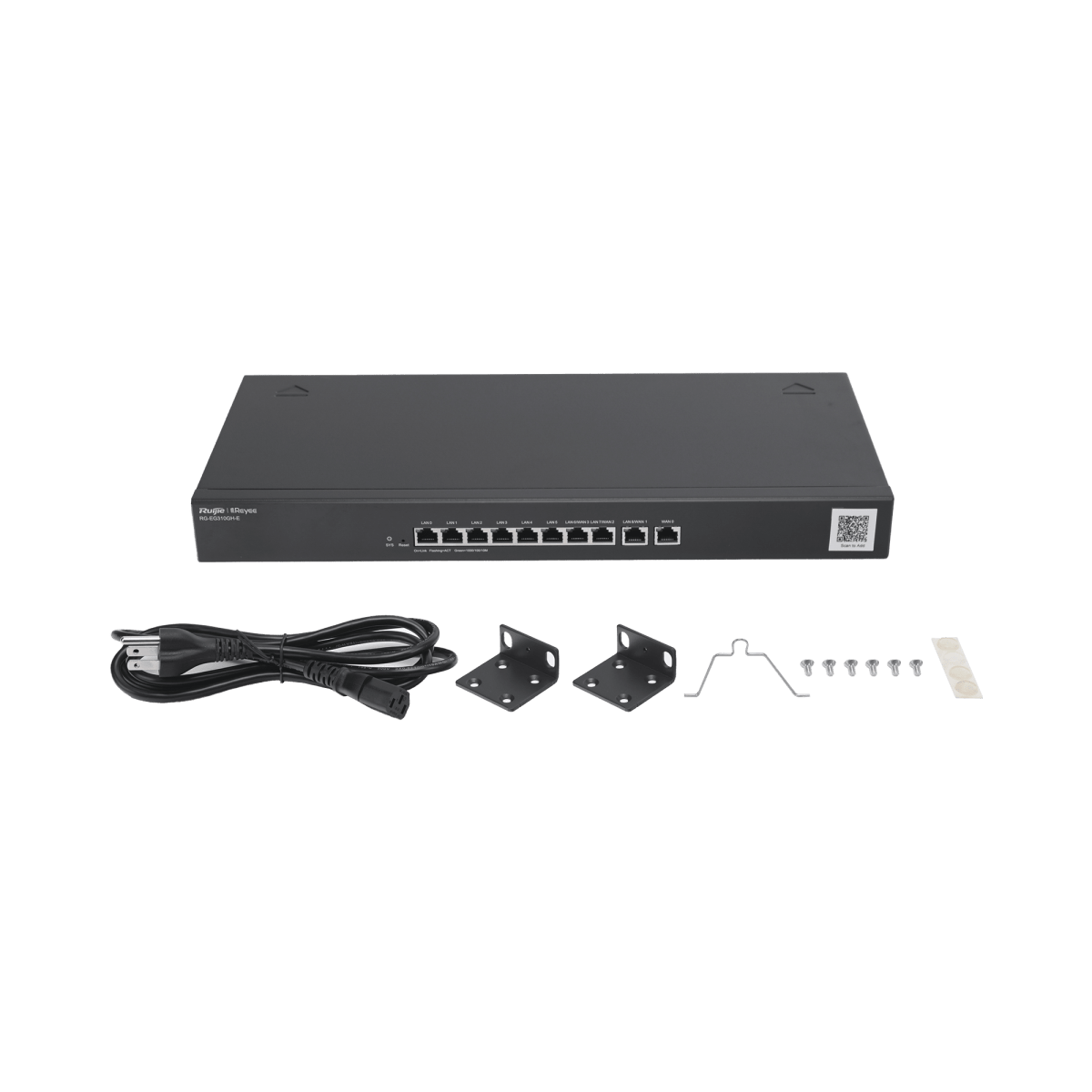 Routers, Firewalls, BalanceadoresRUIJIERG-EG310GH-ERouter SD - WAN Balanceador 4 WAN 1.5 Gbps 350 Clientes Rack 1U – Ruijie RG - EG310GH - E - SILYMX