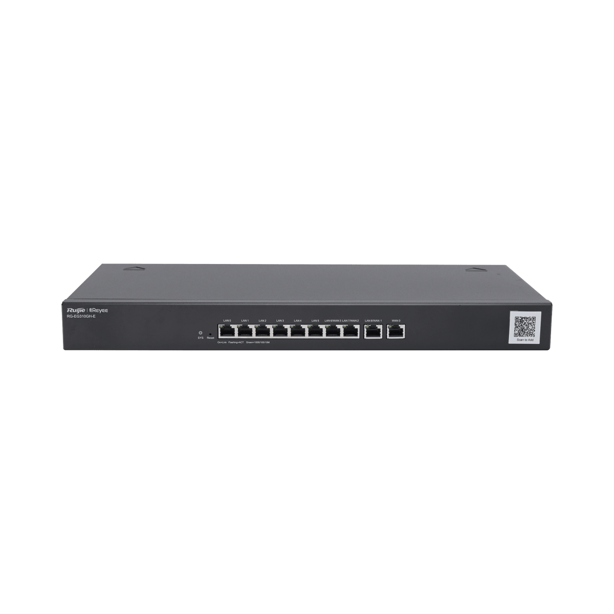 Routers, Firewalls, BalanceadoresRUIJIERG-EG310GH-ERouter SD - WAN Balanceador 4 WAN 1.5 Gbps 350 Clientes Rack 1U – Ruijie RG - EG310GH - E - SILYMX