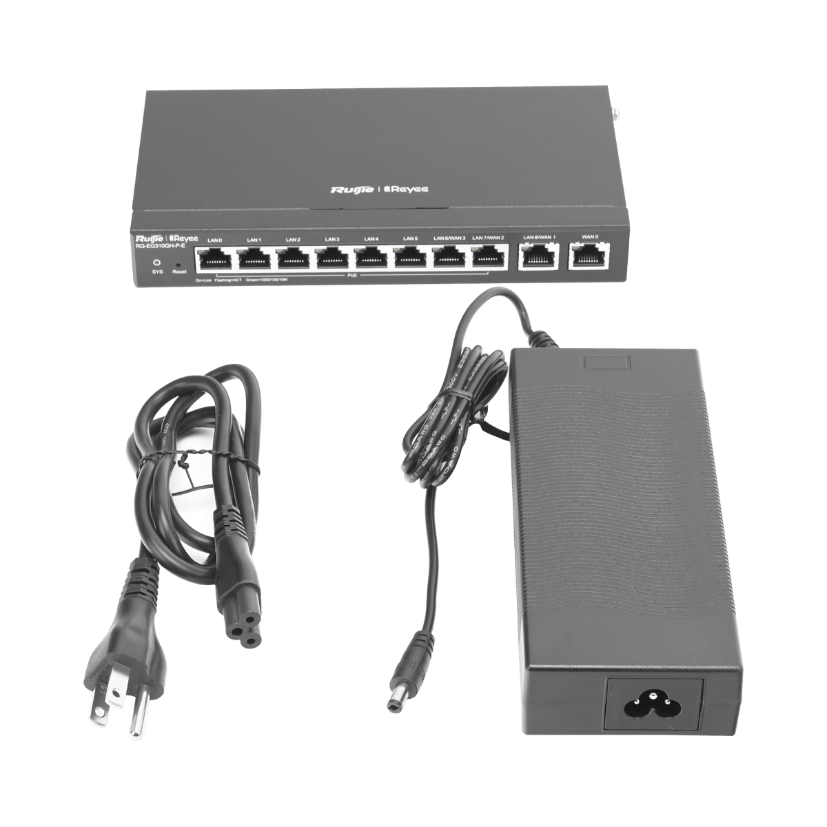 Routers, Firewalls, BalanceadoresRUIJIERG-EG310GH-P-ERouter SD - WAN Balanceador PoE+ 4 WAN 1.5 Gbps 350 Clientes – Ruijie RG - EG310GH - P - E - SILYMX