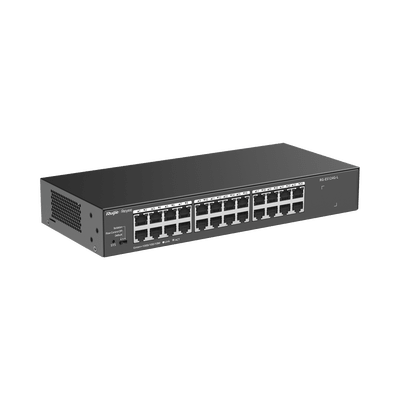 RUIJIERG-ES124G-LSwitch no administrable, con 24 puertos Gigabit, Visible en la Topología - SILYMX