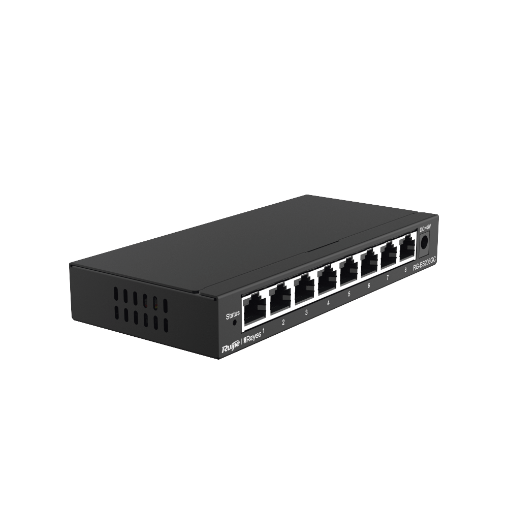 Switch Administrable RUIJIE con 8 puertos Gigabit gestión gratuita desde la nube RG-ES208GC - SILYMX
