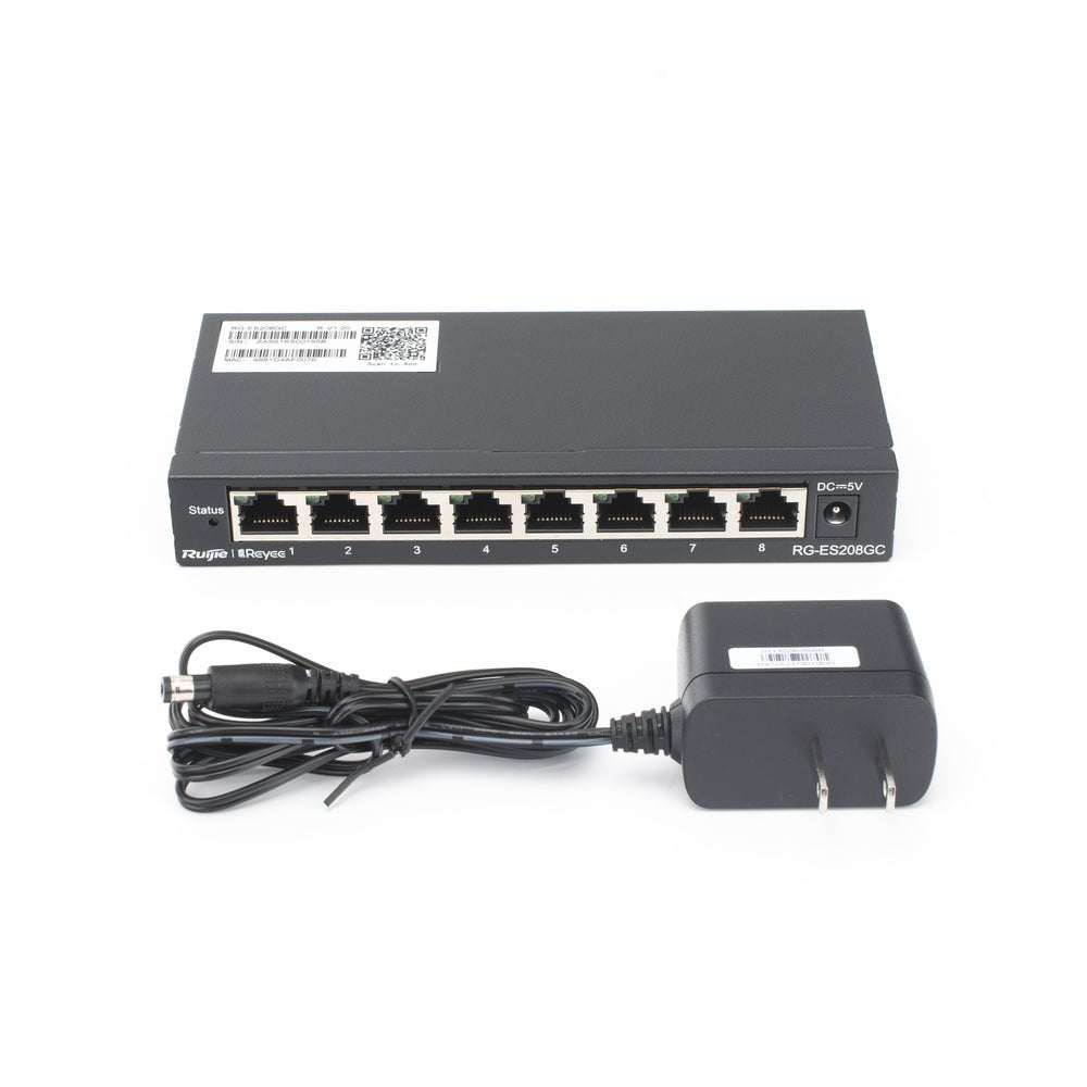 Switch Administrable RUIJIE con 8 puertos Gigabit gestión gratuita desde la nube RG-ES208GC - SILYMX