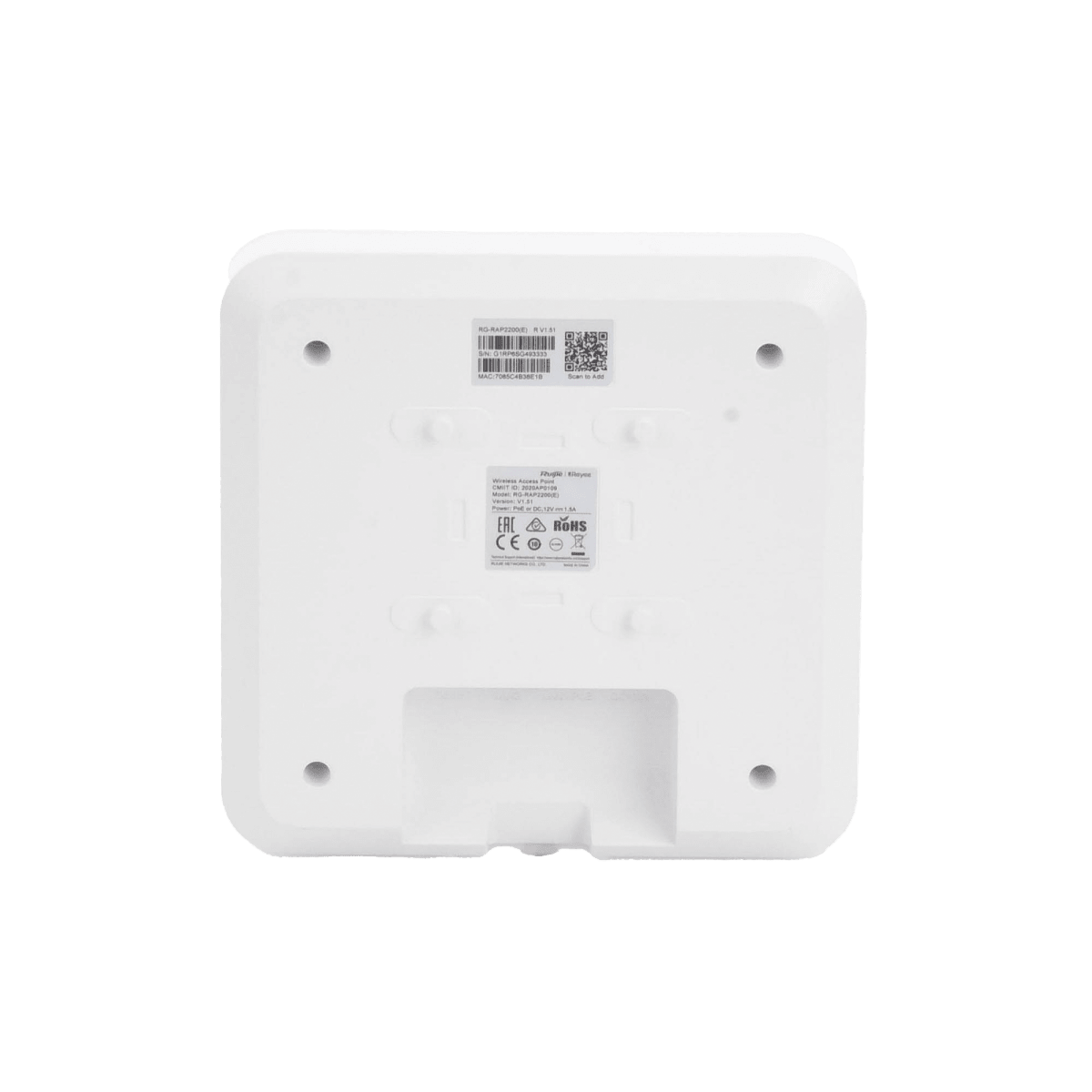 Punto de AccesoRUIJIERG-RAP2200(E)Access Point Wi - Fi 5 Mesh Dual Band 1.2Gbps Gigabit PoE Techo RUIJIE RG - RAP2200(E) - SILYMX
