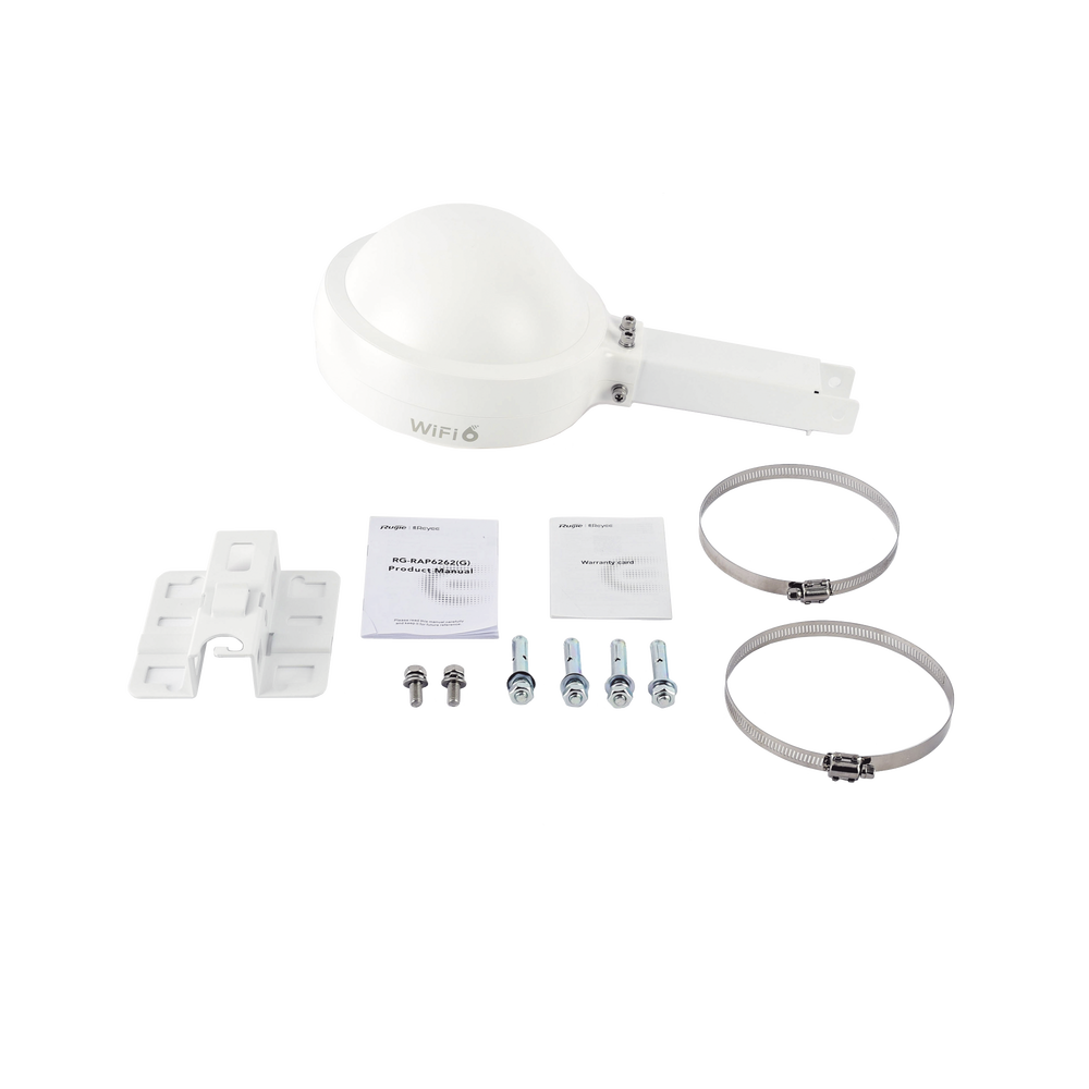 Punto de Acceso Mesh Wi-Fi 6 RUIJIE Exterior IP68 Wi-Fi 6 (802.11ax) 360 grados MU-MIMO2x2 hasta 256 clientes RG-RAP6262(G) - SILYMX