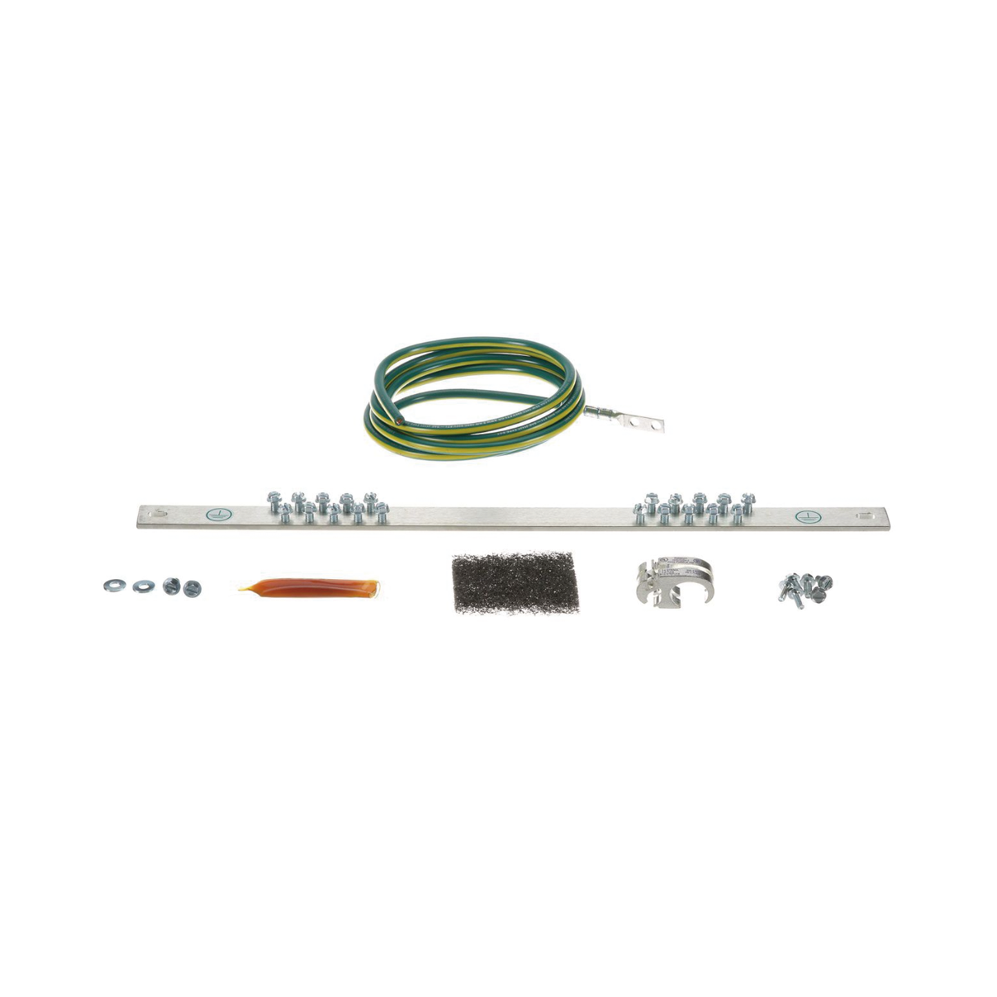 Kit de Puesta a Tierra con Jumper 6 AWG RGREJ696Y y Barra de Conexiones de 20 Orificios RGRB19U, para Rack de 19in PANDUIT RGRKCBNJY - SILYMX