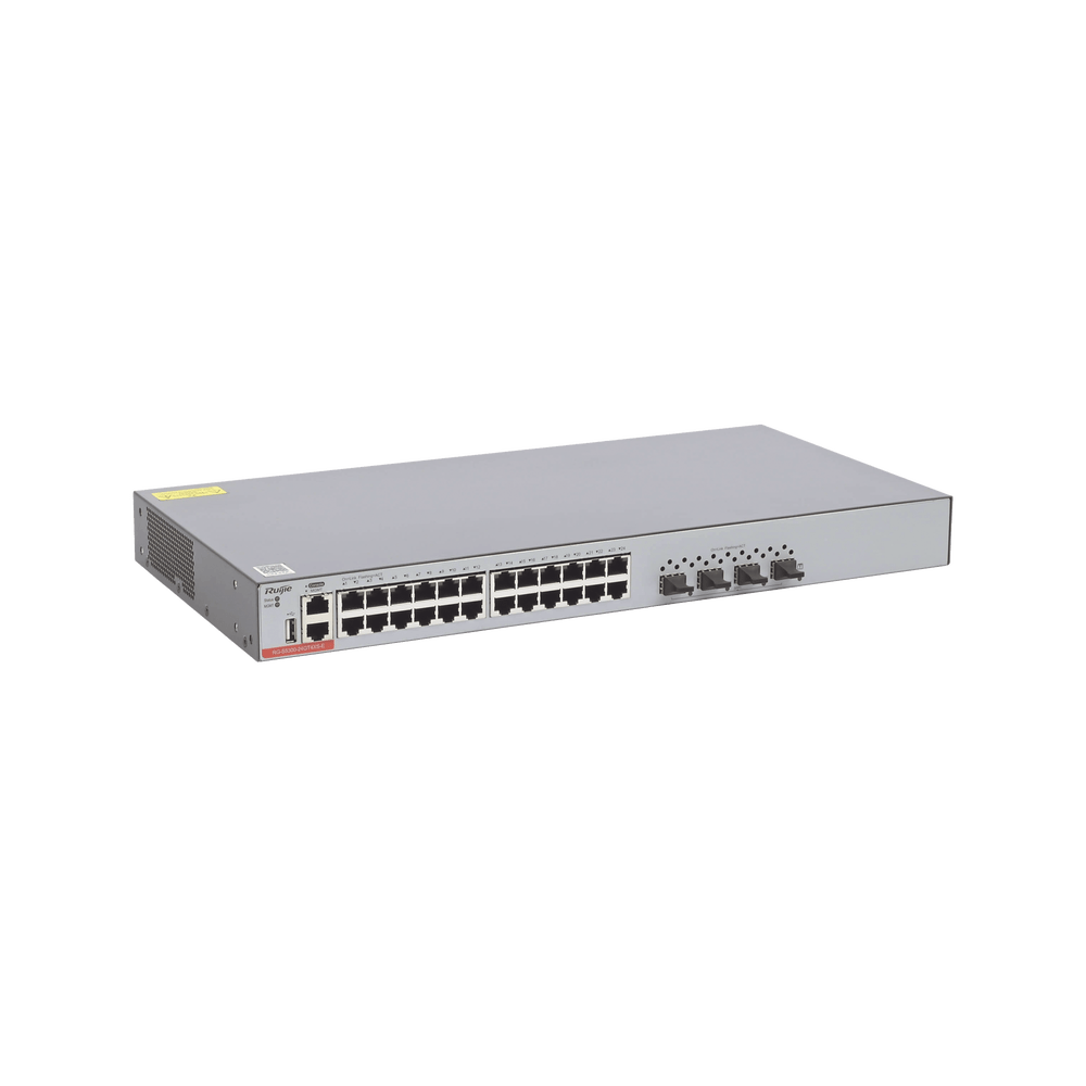 Switch Administrable Capa 3 RUIJIE con 24 puertos Gigabit + 4 SFP+ para fibra 10Gb gestión gratuita desde la nube RG-S5300-24GT4XS-E - SILYMX
