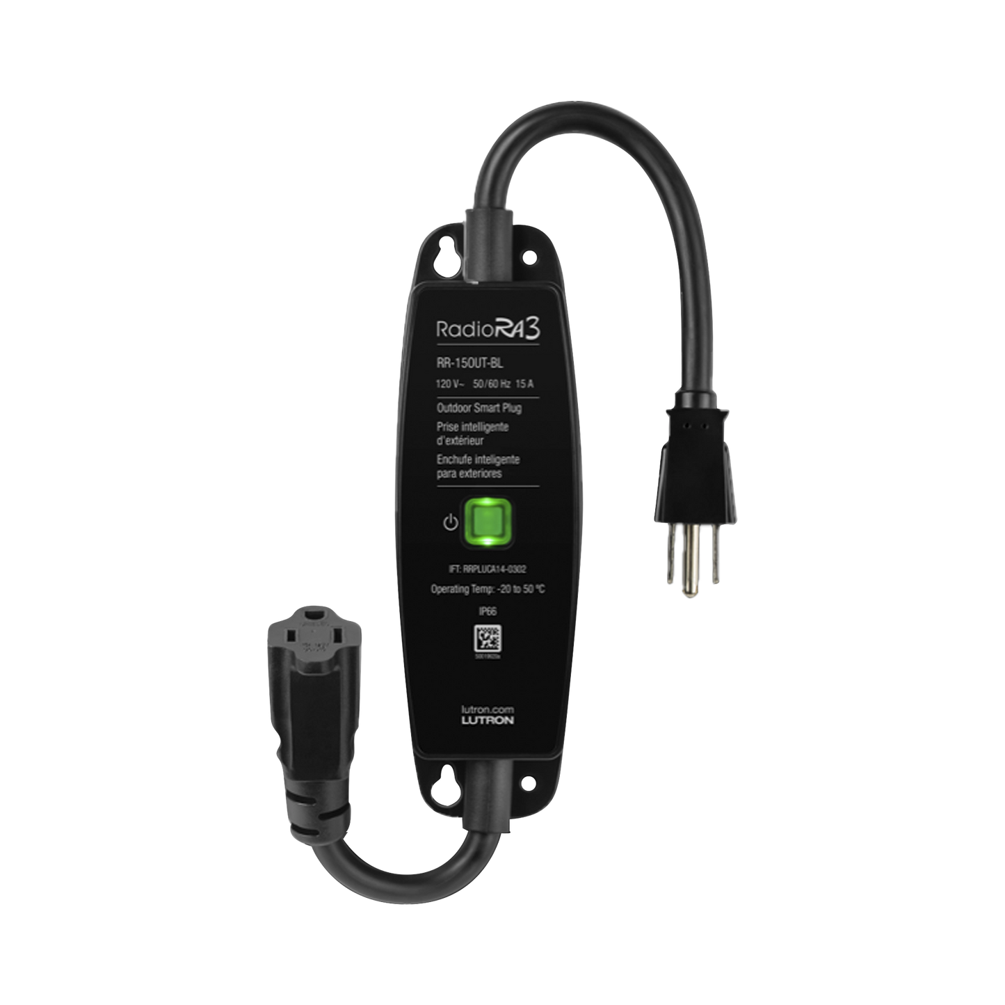 (Caseta Wireless) PlugIn Interruptor On/Off para uso en exterior intemperie IP66, inalámbrico. 15A /120V LUTRON CASETA WIRELESS RR15OUTBL - SILYMX