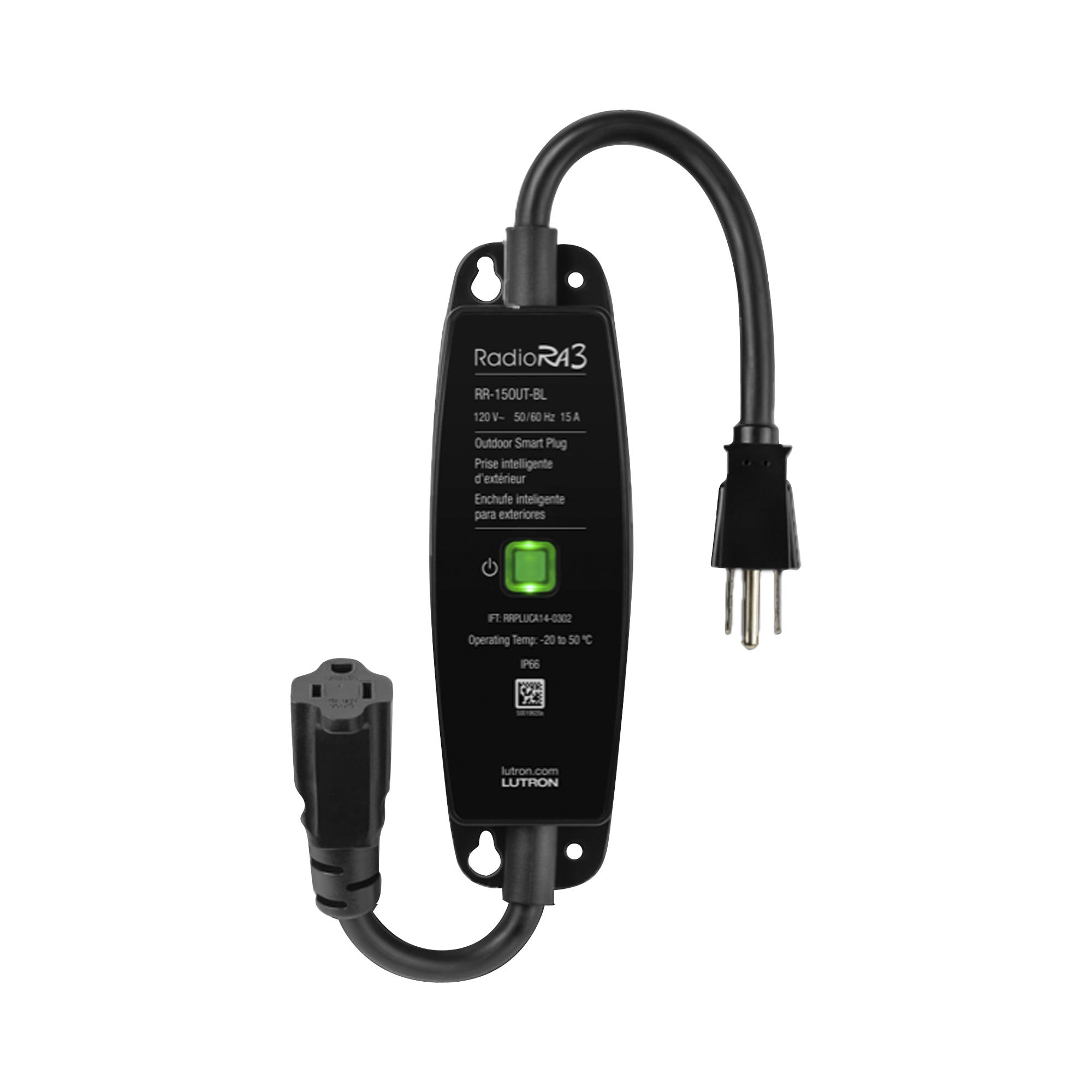 (Caseta Wireless) PlugIn Interruptor On/Off para uso en exterior intemperie IP66, inalámbrico. 15A /120V LUTRON CASETA WIRELESS RR15OUTBL - SILYMX