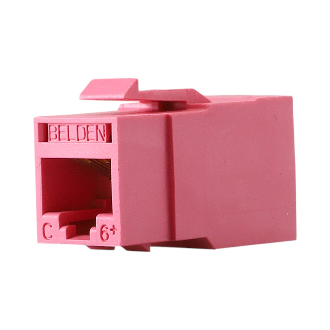 Conector Modular Jack Rj45 Cat6 Estilo Keyconnect Rojo Claro Compatible Con Faceplate Ax102660,ax102655,ax102249 Esquema De Cableado T568a/b - SILYMX