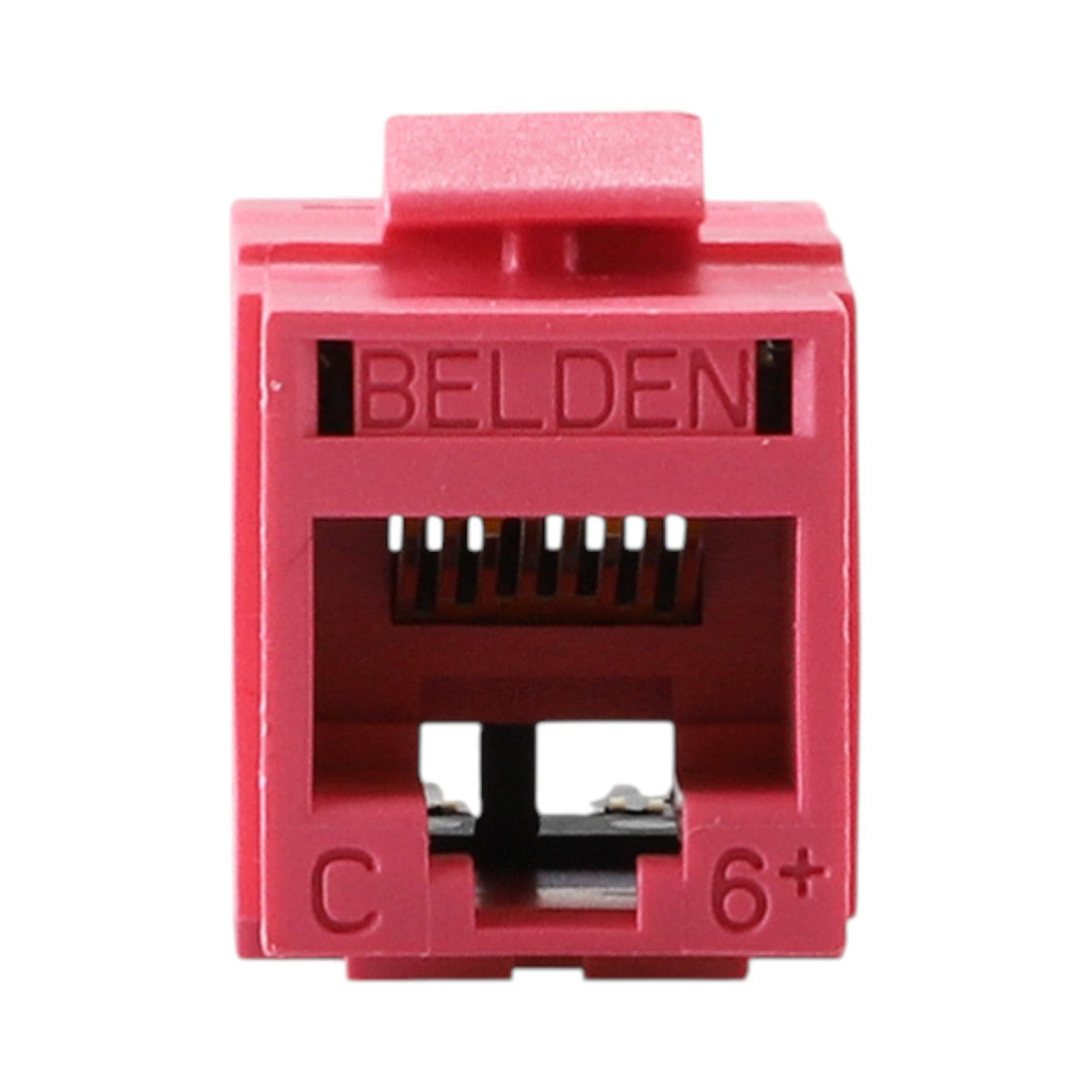 Conector Modular Jack Rj45 Cat6 Estilo Keyconnect Rojo Claro Compatible Con Faceplate Ax102660,ax102655,ax102249 Esquema De Cableado T568a/b - SILYMX
