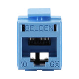 Conector Modular Jack Rj45 Cat6a Estilo Keyconnect Azul Claro Compatible Con Faceplate Ax102660,ax102655,ax102249 Esquema De Cableado T568a/b - SILYMX