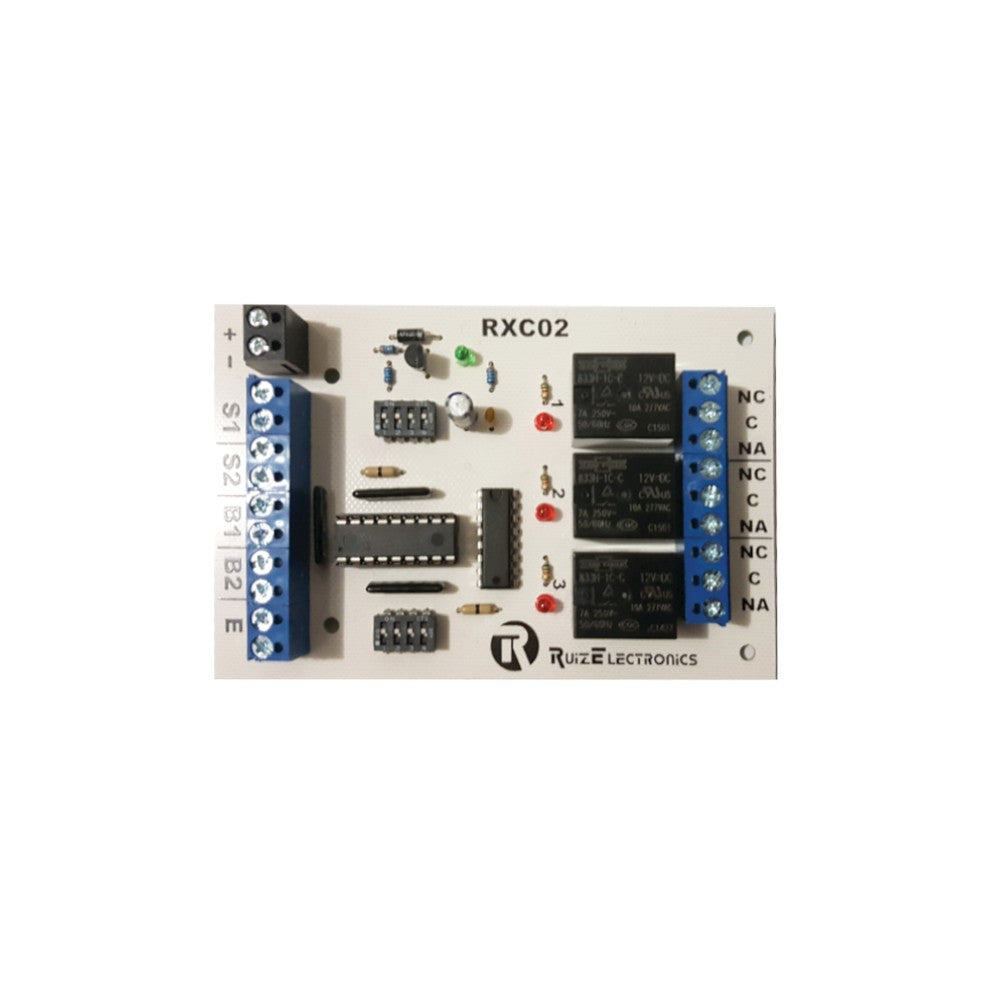 Tarjeta para control de Esclusas para 2 puertas con temporizador en desbloqueo y bloqueo entrada para botón de emergencia salida de emergencia RXC02 - SILYMX