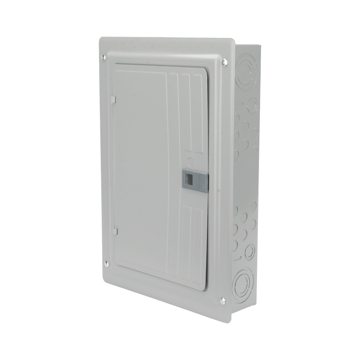 Centros de Carga e InterruptoresSIEMENSS1224L3125Centro de carga trifásico 3 Fases 4 Hilos para interruptores QP de 12 polos - 24 circuitos 120/240vca Barras de aluminio 125 Amp Nema 1 uso interior Incluye tapa - SILYMX
