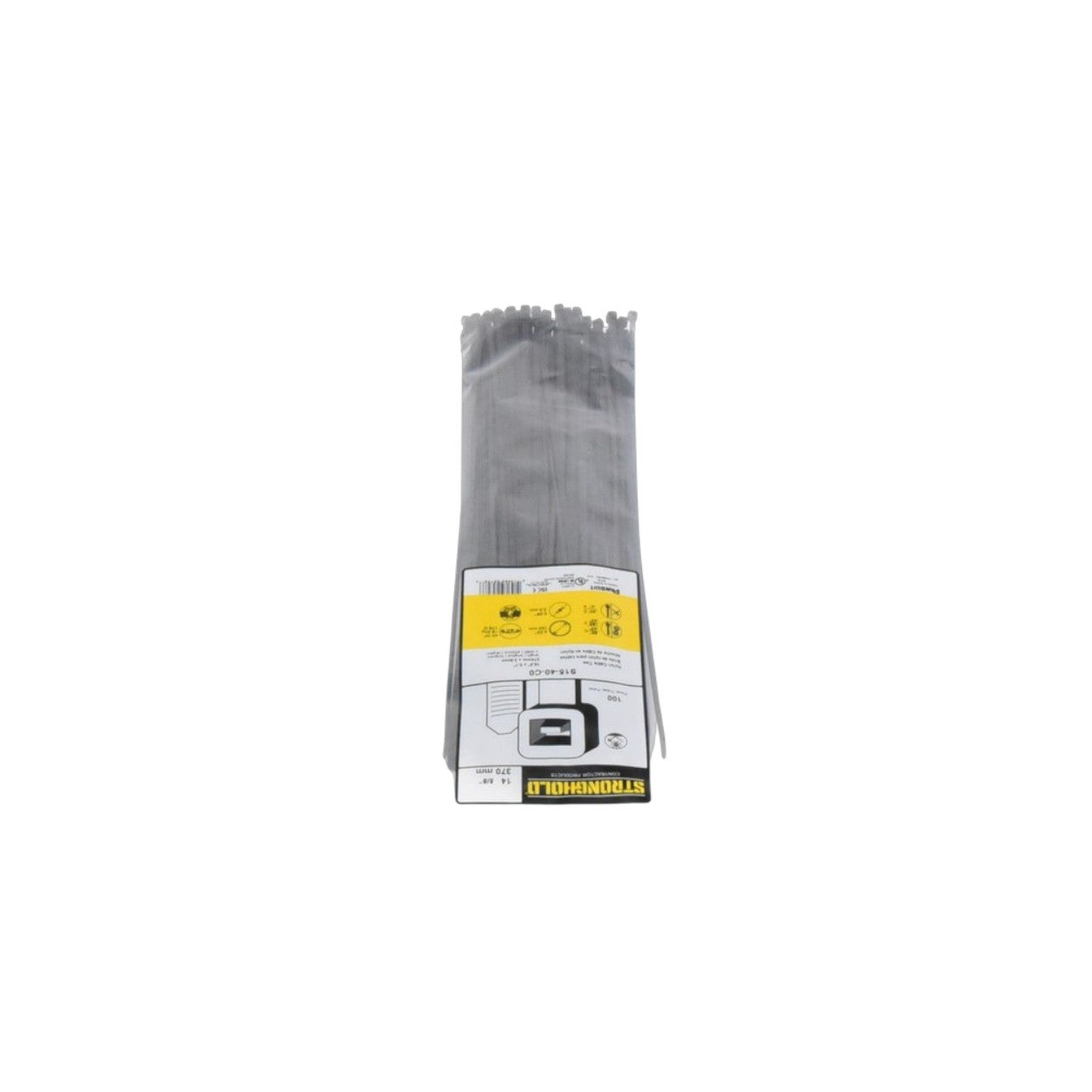 Cincho De Nylon 370mm Largo 3.6mm Ancho Color Negro 100pz S15-40-C0 - SILYMX