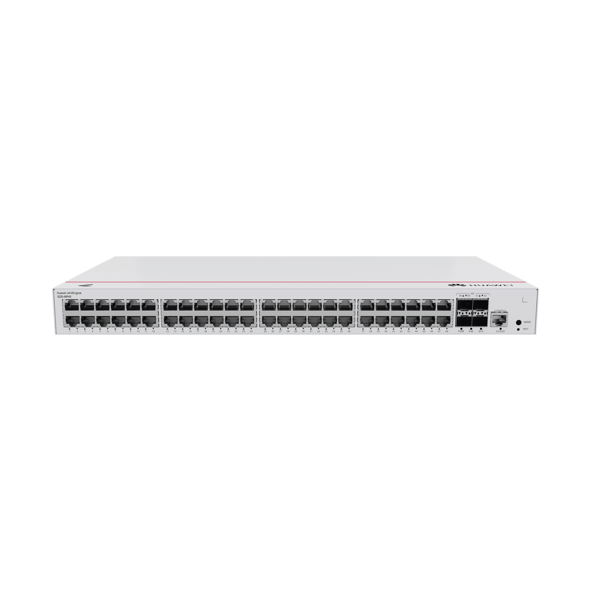 Switches PoEHUAWEIS220-48P4SSwitch Administrable Capa 2 48 Puertos Gigabit PoE+ 380W 4 SFP HUAWEI S220 - 48P4S - SILYMX