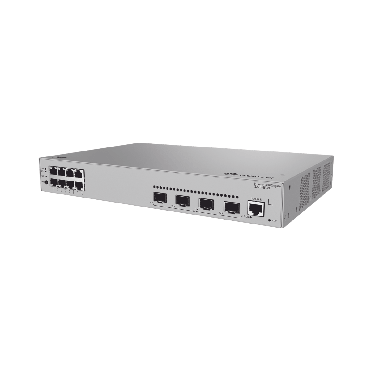 Switches PoEHUAWEIS220-8P4SSwitch Administrable Capa 2 8 Puertos PoE+ Gigabit 4 SFP 125W Huawei S220 - 8P4S - SILYMX