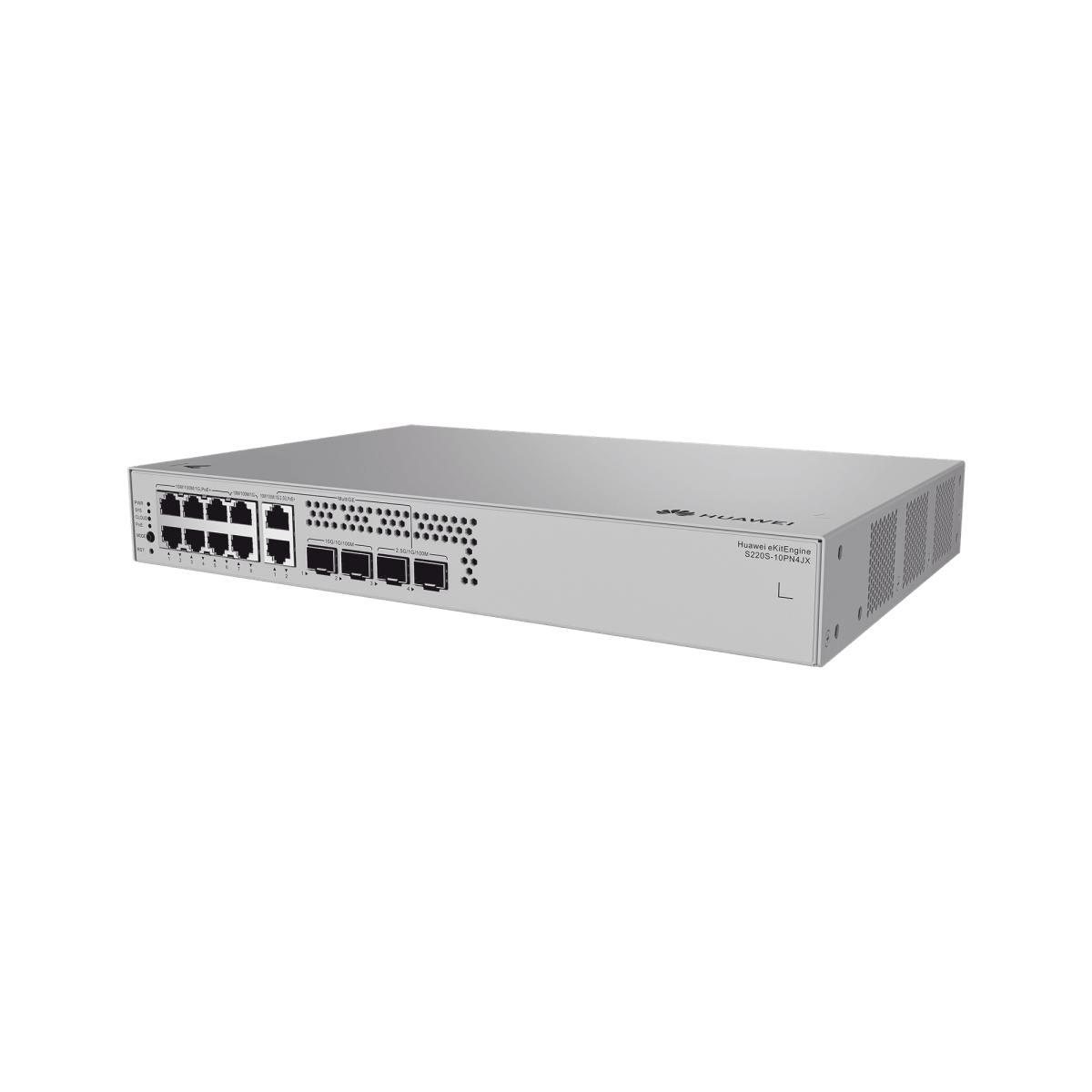 Switches PoEHUAWEIS220S-10PN4JXSwitch Administrable Capa 2 10 Puertos Gigabit PoE+ 2.5G 128W 2 SFP+ Huawei S220S - 10PN4JX - SILYMX