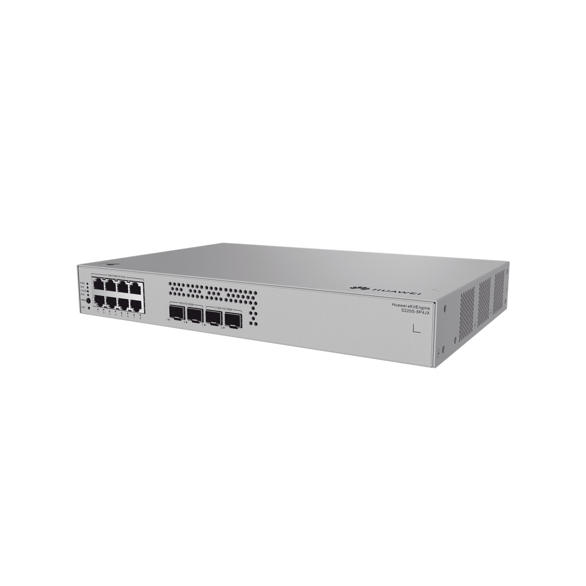 Switches PoEHUAWEIS220S-8P4JXSwitch Administrable Capa 2 8 Puertos PoE+ Gigabit 128W 2 SFP 2 SFP+ Huawei S220S - 8P4JX - SILYMX