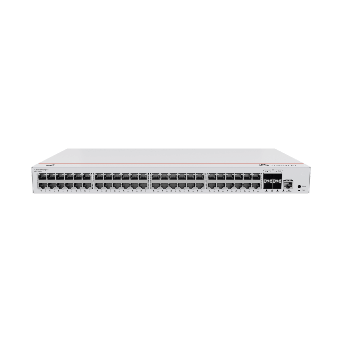 Switches PoEHUAWEIS310-48P4SSwitch Administrable Capa 3 48 Puertos Gigabit PoE+ 380W 4 SFP Uplink Huawei S310 - 48P4S - SILYMX