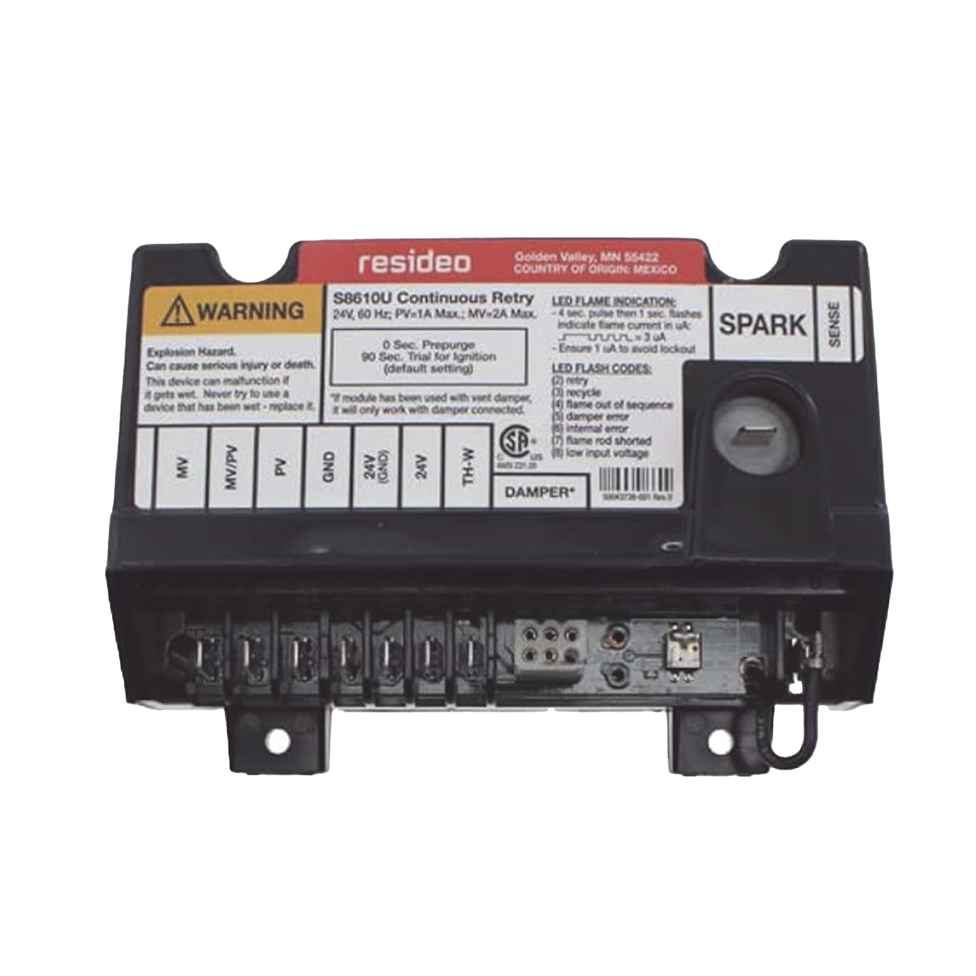 Módulo de encendido de piloto intermitente universal HONEYWELL HOME RESIDEO S8610U3009/U - SILYMX