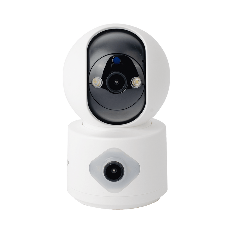 Camara doble lente 3mp Wifi autoseguimiento Detección de movimiento audio de 2 vias almacenamiento hasta 128GB SCAM3DB - SILYMX