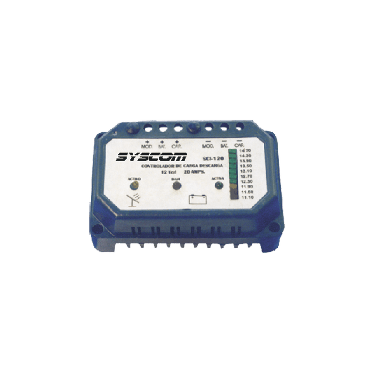 Controladores SolaresSYSCOMSCI220Controlador de Carga Solar PWM 20A 24V Protección Multiple SYSCOM SCI220 - SILYMX