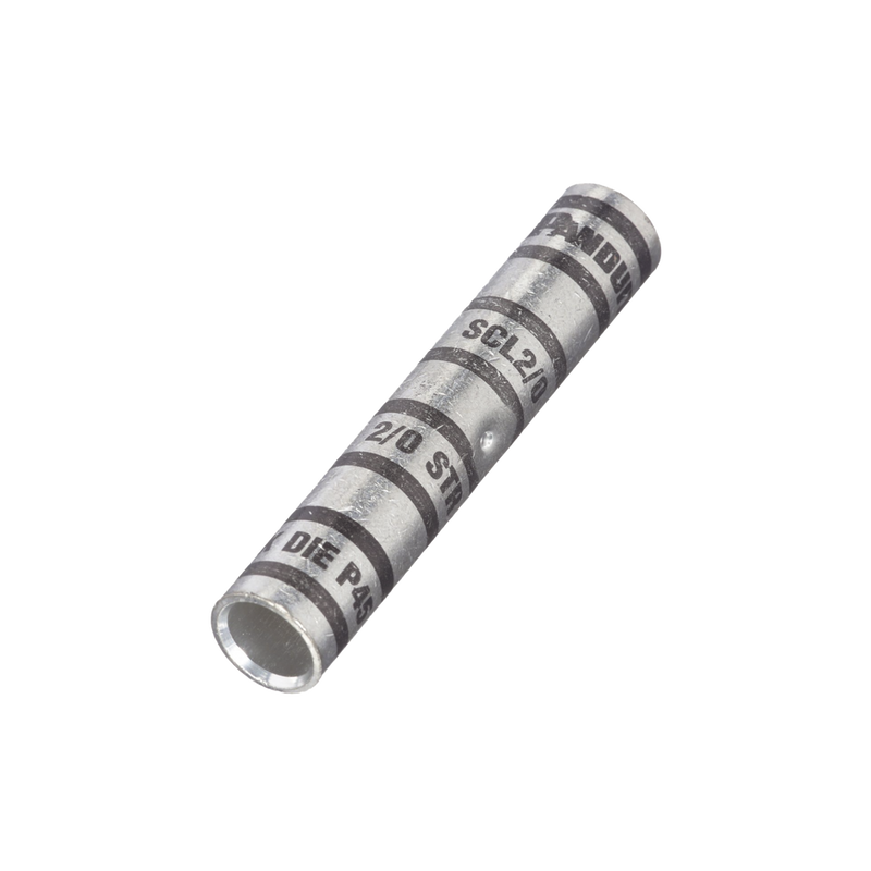 Empalme de Compresión a tope de Cobre tipo barril largo Para cable 2/0 AWG Paquete de 10 Piezas SCL2/0-X - SILYMX