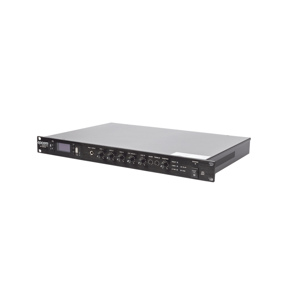 Amplificador Mezclador | 120W RMS | Sistema 100V y Baja Impedancia | MP3 | Tuner | Bluetooth | Música ambiental y Voceo - SILYMX