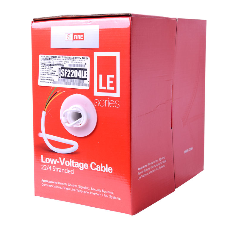 Bobina de Cable SFIRE para alarma 4X22 AWG CCA 305 Metros SF-22-04-LE - SILYMX