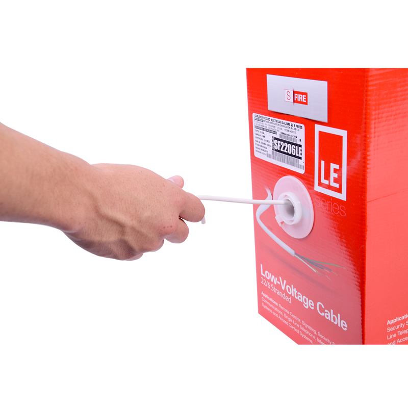 Bobina de Cable SFIRE para alarma 6X22 AWG CCA 305 Metros SF-22-06-LE - SILYMX