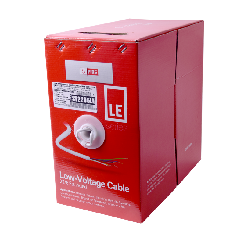 Bobina de Cable SFIRE para alarma 6X22 AWG CCA 305 Metros SF-22-06-LE - SILYMX