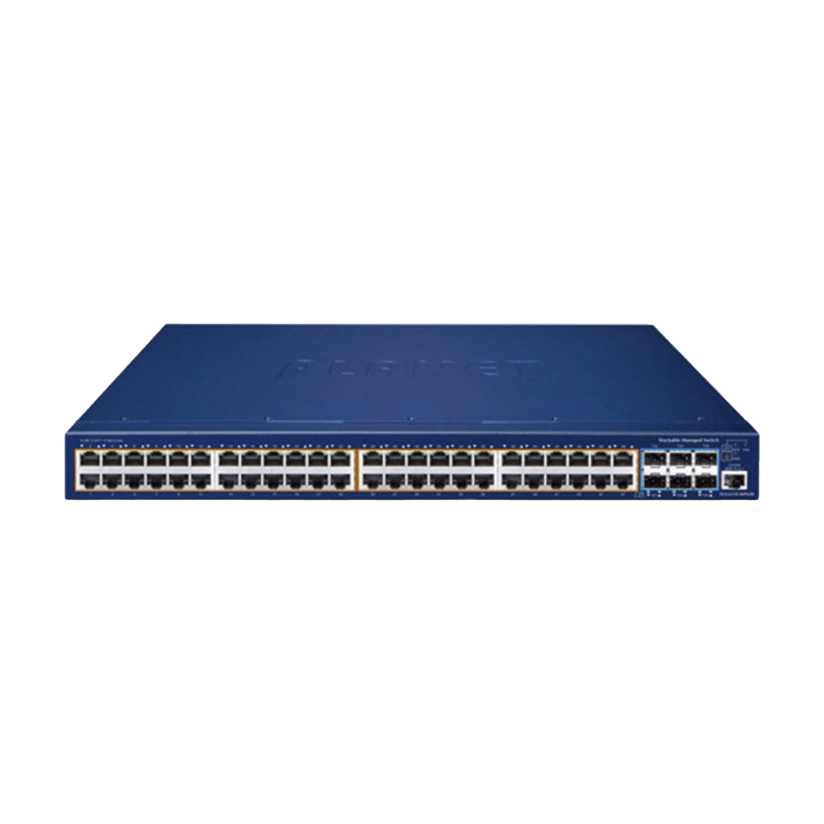 Switches PoEPLANETSGS-6310-48P6XRSwitch Administrable Capa 3 48 Puertos Gigabit PoE+ 802.3at 6 SFP 10G Redundante PLANET SGS - 6310 - 48P6XR - SILYMX