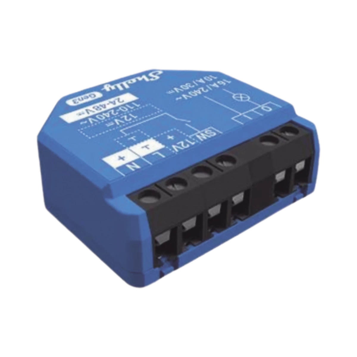 AutomatizacionSHELLYSHELLY1GEN3Relevador Inalámbrico Inteligente 16A 110 - 230V Contacto Seco WiFi Alexa Google Home Shelly SHELLY1GEN3 - SILYMX