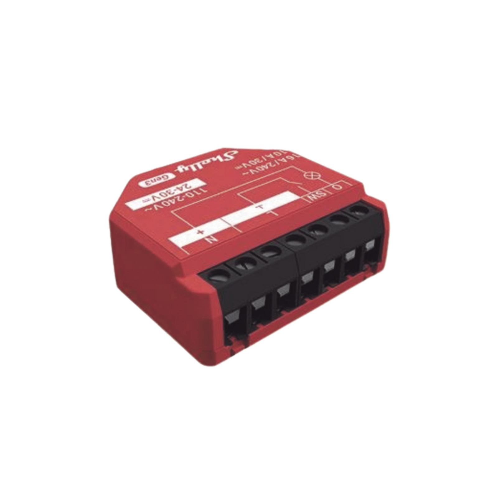 Relevador inalámbrico inteligente 16A, 110-230 V, medición de consumo, compatible con asistente de voz Alexa, Google Home SHELLY SHELLY1PMGEN3 - SILYMX