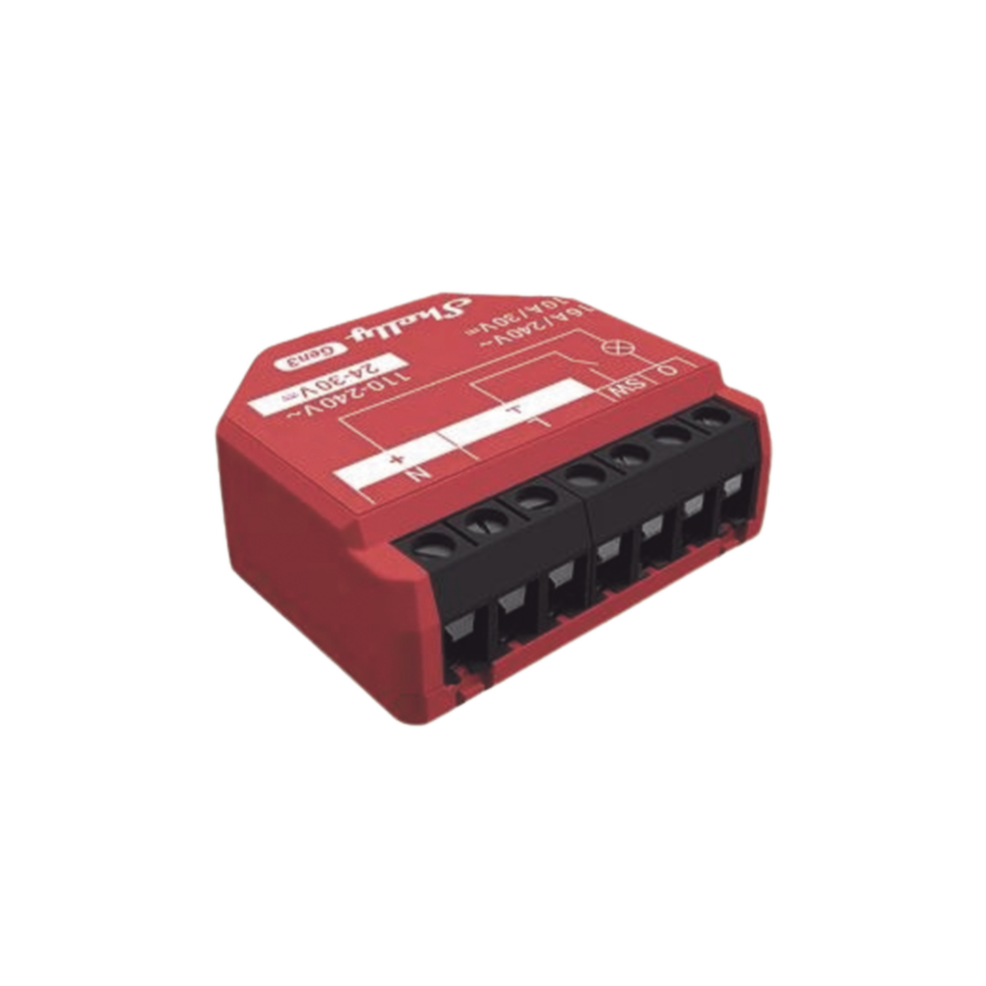 Relevador inalámbrico inteligente 16A, 110-230 V, medición de consumo, compatible con asistente de voz Alexa, Google Home SHELLY SHELLY1PMGEN3 - SILYMX